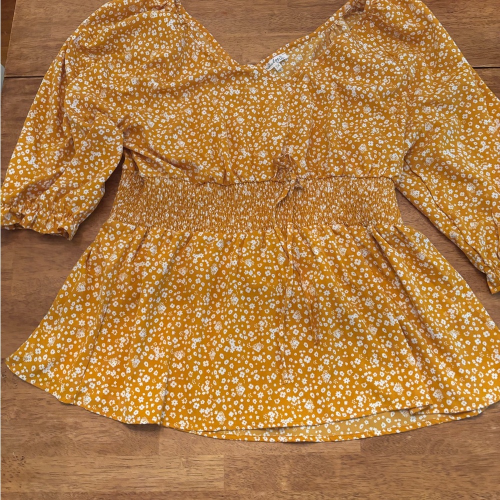 Floral Yellow Women's Top